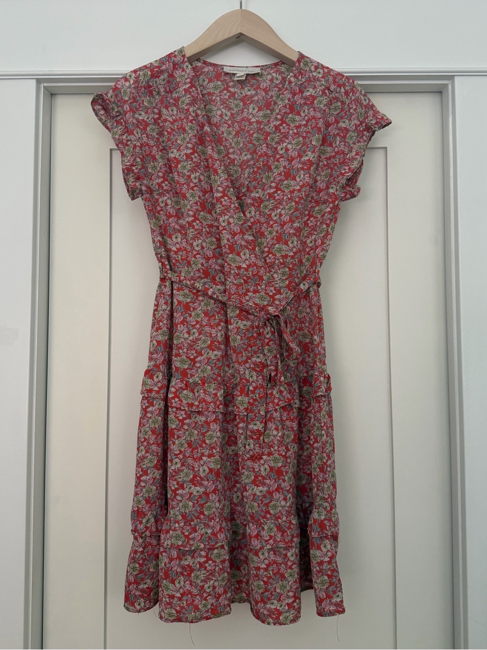 Montreal Los Angeles Floral Faux Wrap Dress